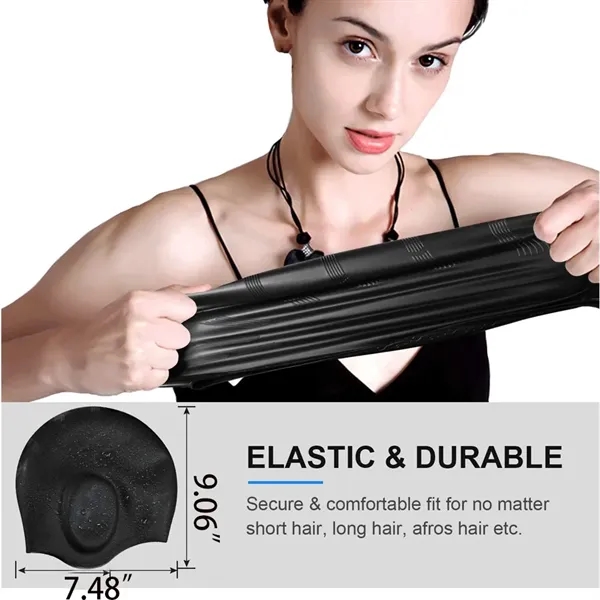 Unisex Swim Caps With 3D Ear Protection - Unisex Swim Caps With 3D Ear Protection - Image 3 of 4