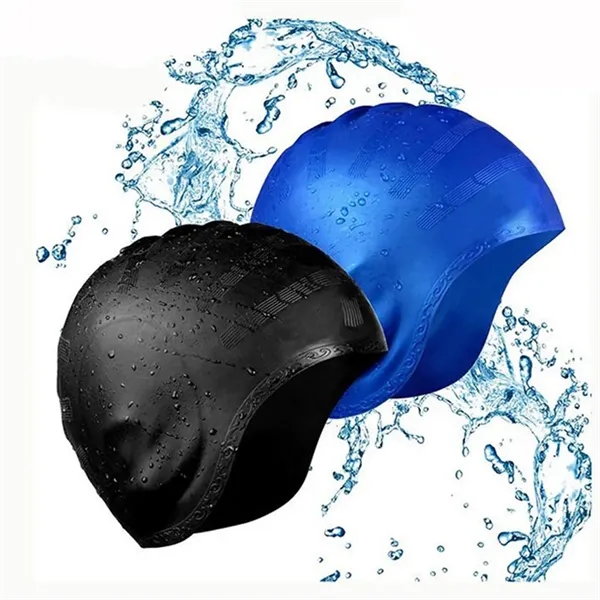 Unisex Swim Caps With 3D Ear Protection - Unisex Swim Caps With 3D Ear Protection - Image 4 of 4