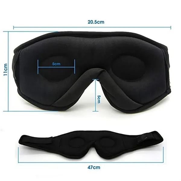 3D Sleep Headphones Eye Mask - 3D Sleep Headphones Eye Mask - Image 3 of 4