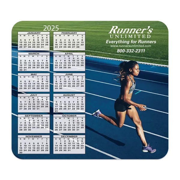 Hard Surface Calendar Mouse Pads with Vertical Left Calendar