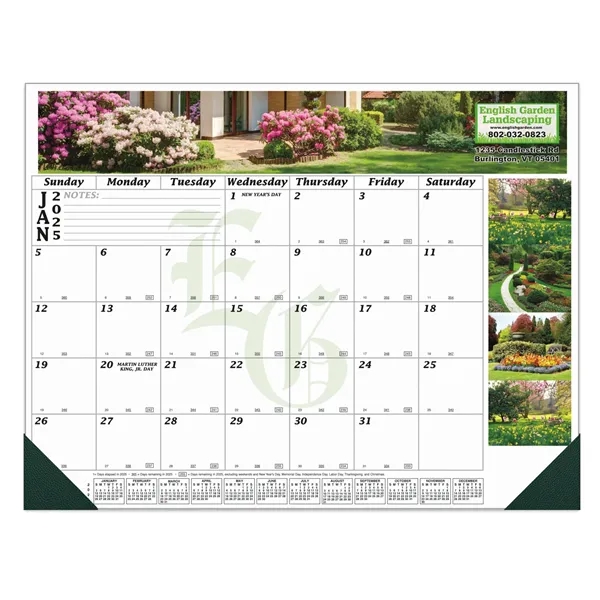 12 Month Full Color Desk Calendar - 22" x 17"