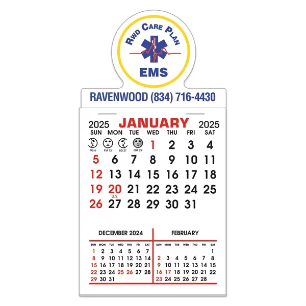 Stick It Magnet Calendar Pads - Round w/ Bottom Strip