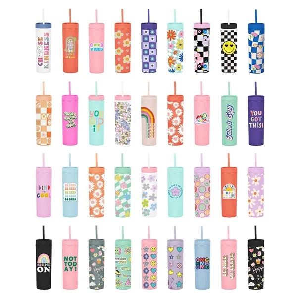 16oz Candy Color Frosted Sports Straw Cup - 16oz Candy Color Frosted Sports Straw Cup - Image 2 of 9