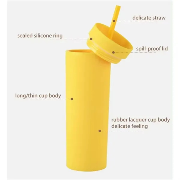 16oz Candy Color Frosted Sports Straw Cup - 16oz Candy Color Frosted Sports Straw Cup - Image 4 of 9