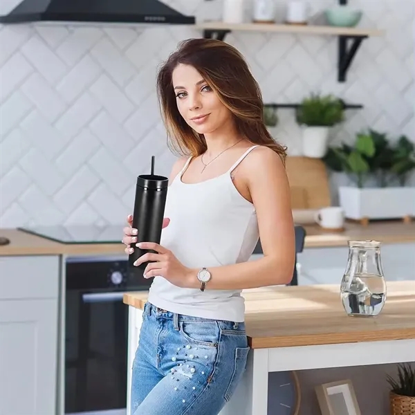 16oz Candy Color Frosted Sports Straw Cup - 16oz Candy Color Frosted Sports Straw Cup - Image 6 of 9