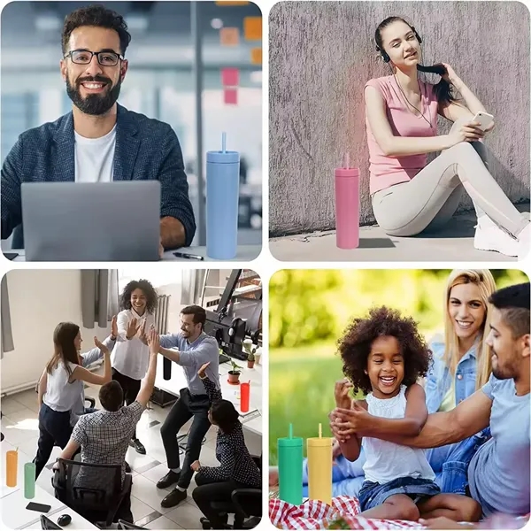 16oz Candy Color Frosted Sports Straw Cup - 16oz Candy Color Frosted Sports Straw Cup - Image 8 of 9