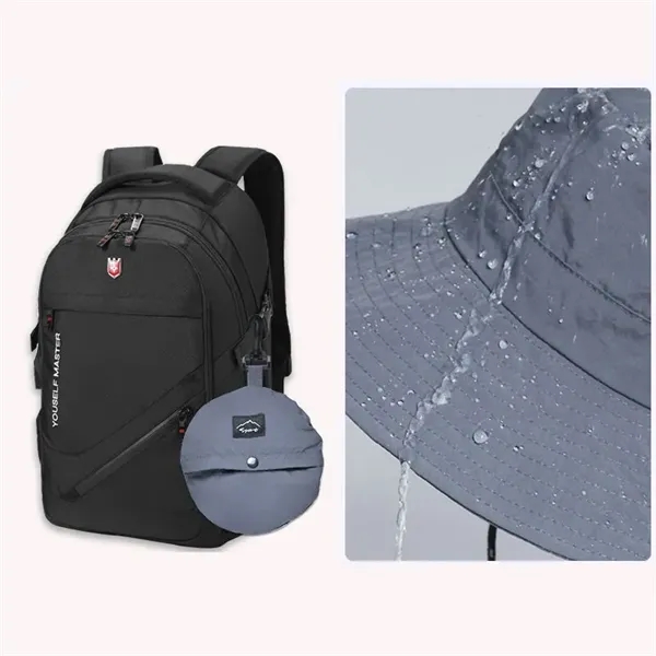 Foldable Waterproof Rain Sun Bucket Hat - Foldable Waterproof Rain Sun Bucket Hat - Image 1 of 5