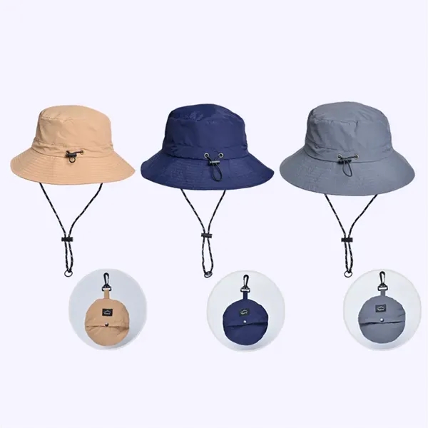 Foldable Waterproof Rain Sun Bucket Hat - Foldable Waterproof Rain Sun Bucket Hat - Image 3 of 5