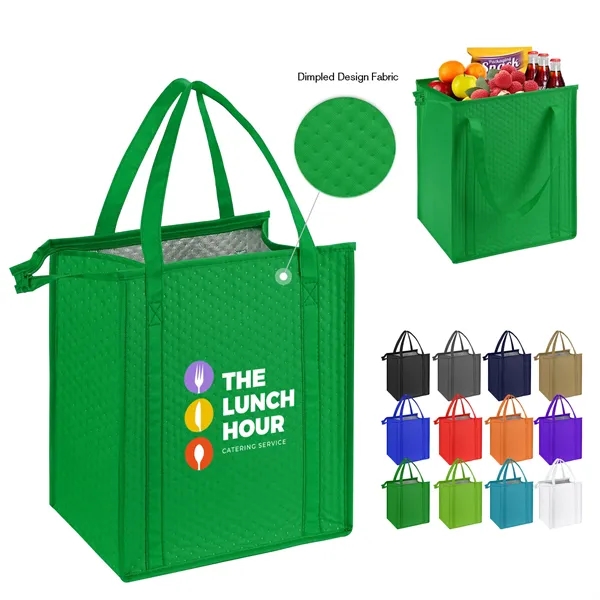 Thermal Non-Woven Insulated Cooler Tote Bag-13"X15"X10" - Thermal Non-Woven Insulated Cooler Tote Bag-13"X15"X10" - Image 0 of 15