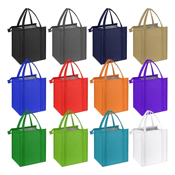 Thermal Non-Woven Insulated Cooler Tote Bag-13"X15"X10" - Thermal Non-Woven Insulated Cooler Tote Bag-13"X15"X10" - Image 1 of 15
