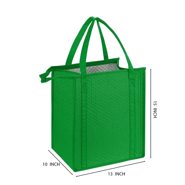 Thermal Non-Woven Insulated Cooler Tote Bag-13"X15"X10" - Thermal Non-Woven Insulated Cooler Tote Bag-13"X15"X10" - Image 3 of 15