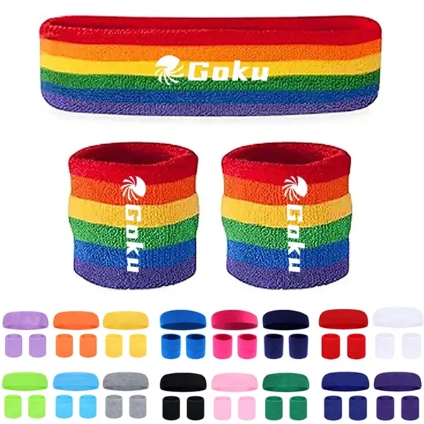 3 Pieces Sweatbands Set - 3 Pieces Sweatbands Set - Image 0 of 1