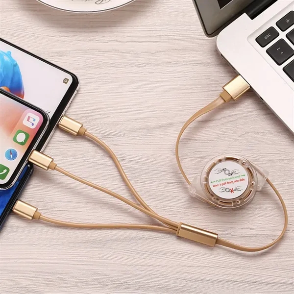 Retractable 3 in 1 Multiple Charging Cable - Retractable 3 in 1 Multiple Charging Cable - Image 1 of 4