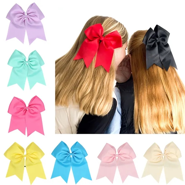 Large Cheerleading Hair Bows with Ponytail Holder - Large Cheerleading Hair Bows with Ponytail Holder - Image 1 of 1