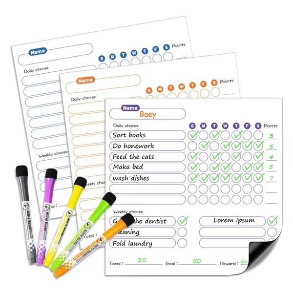 Magnetic dry erase board 12 x 19 inch refrigerator magnets. - Magnetic dry erase board 12 x 19 inch refrigerator magnets. - Image 2 of 4