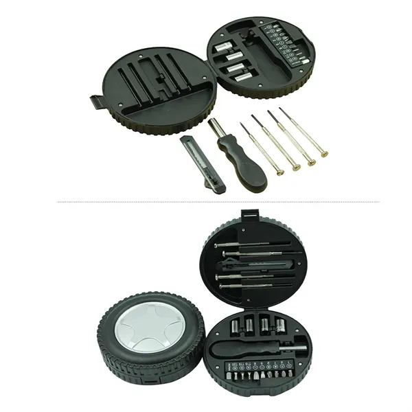 Portable Repairing Multi-function Tire Shaped Tool Sets Kits - Portable Repairing Multi-function Tire Shaped Tool Sets Kits - Image 2 of 3