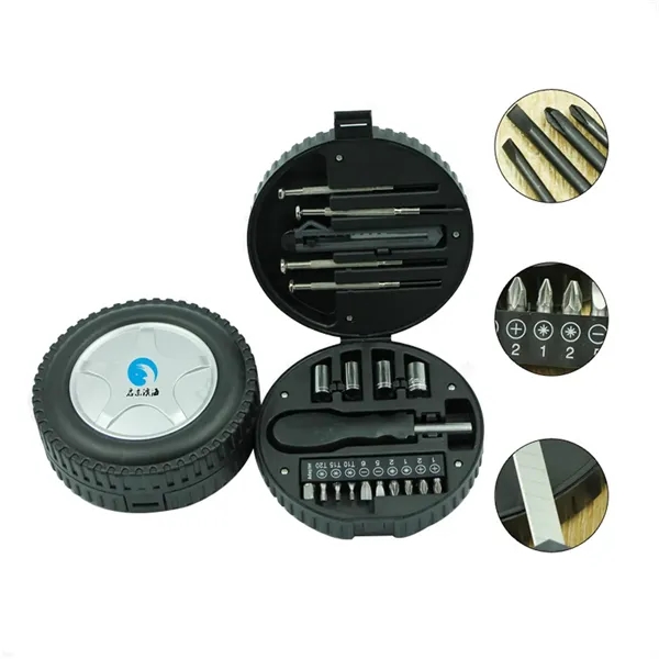 Portable Repairing Multi-function Tire Shaped Tool Sets Kits - Portable Repairing Multi-function Tire Shaped Tool Sets Kits - Image 3 of 3