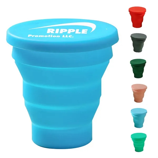 5.8oz Portable Outdoor Camping Folding Silicone Water Cup - 5.8oz Portable Outdoor Camping Folding Silicone Water Cup - Image 0 of 3