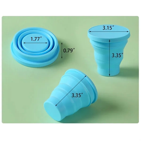 5.8oz Portable Outdoor Camping Folding Silicone Water Cup - 5.8oz Portable Outdoor Camping Folding Silicone Water Cup - Image 1 of 3