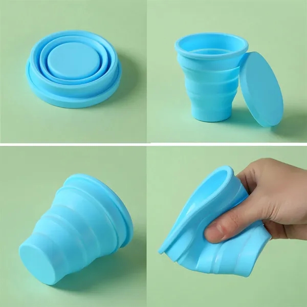 5.8oz Portable Outdoor Camping Folding Silicone Water Cup - 5.8oz Portable Outdoor Camping Folding Silicone Water Cup - Image 2 of 3