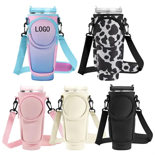 Water Bottle Carrier Bag With Phone Pocket - Water Bottle Carrier Bag With Phone Pocket - Image 0 of 4