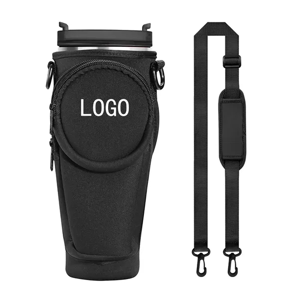 Water Bottle Carrier Bag With Phone Pocket - Water Bottle Carrier Bag With Phone Pocket - Image 1 of 4
