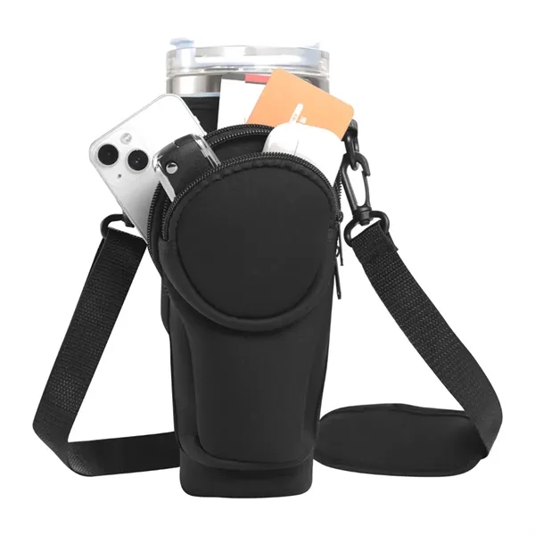Water Bottle Carrier Bag With Phone Pocket - Water Bottle Carrier Bag With Phone Pocket - Image 2 of 4