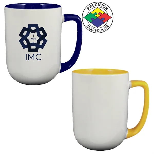 17oz Two-Tone Arlen Mug with Color Handle - 17oz Two-Tone Arlen Mug with Color Handle - Image 1 of 7