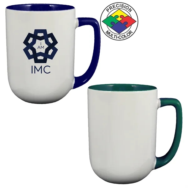 17oz Two-Tone Arlen Mug with Color Handle - 17oz Two-Tone Arlen Mug with Color Handle - Image 2 of 7