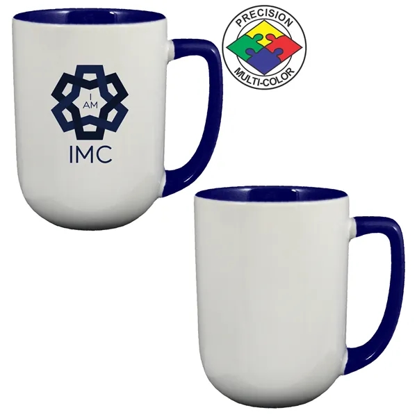 17oz Two-Tone Arlen Mug with Color Handle - 17oz Two-Tone Arlen Mug with Color Handle - Image 3 of 7