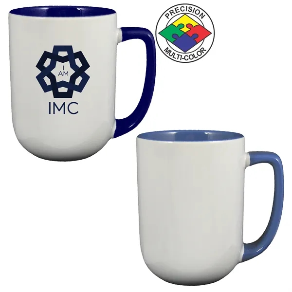 17oz Two-Tone Arlen Mug with Color Handle - 17oz Two-Tone Arlen Mug with Color Handle - Image 4 of 7