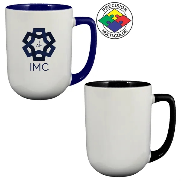 17oz Two-Tone Arlen Mug with Color Handle - 17oz Two-Tone Arlen Mug with Color Handle - Image 5 of 7