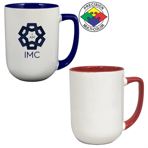 17oz Two-Tone Arlen Mug with Color Handle - 17oz Two-Tone Arlen Mug with Color Handle - Image 7 of 7