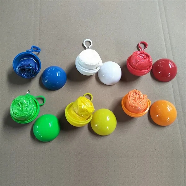 Custom Disposable Raincoat Ball Keychain - Custom Disposable Raincoat Ball Keychain - Image 1 of 1