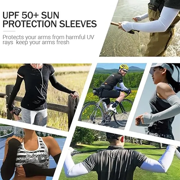 Sun Protection Cooling Arm Sleeves For Men & Women - Sun Protection Cooling Arm Sleeves For Men & Women - Image 5 of 5