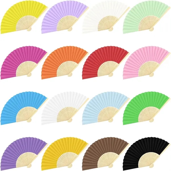 Paper Bamboo Folding Fan - Paper Bamboo Folding Fan - Image 0 of 3