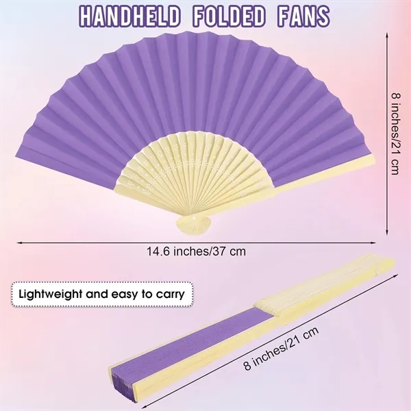Paper Bamboo Folding Fan - Paper Bamboo Folding Fan - Image 1 of 3
