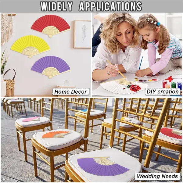 Paper Bamboo Folding Fan - Paper Bamboo Folding Fan - Image 3 of 3