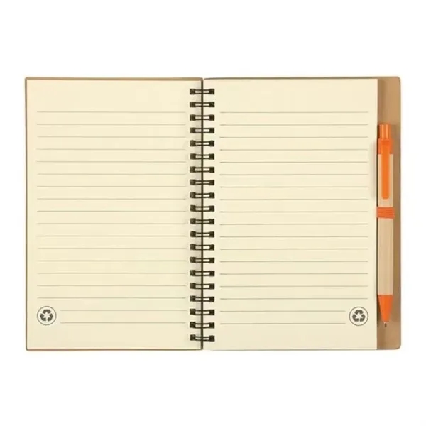 Eco-Inspired Spiral Notebook & Pen - Eco-Inspired Spiral Notebook & Pen - Image 3 of 4