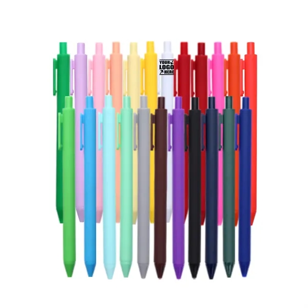 Colored Soft Touch Retractable Ballpoint Pens - Colored Soft Touch Retractable Ballpoint Pens - Image 0 of 2