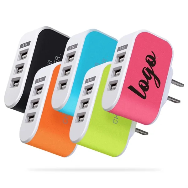 Triple-port Multi-functional Charger 5V1A USB - Triple-port Multi-functional Charger 5V1A USB - Image 0 of 2