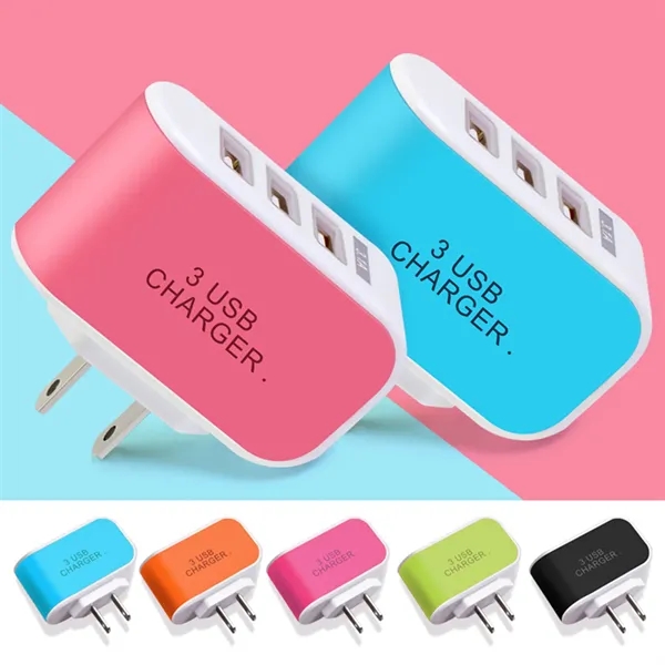 Triple-port Multi-functional Charger 5V1A USB - Triple-port Multi-functional Charger 5V1A USB - Image 1 of 2