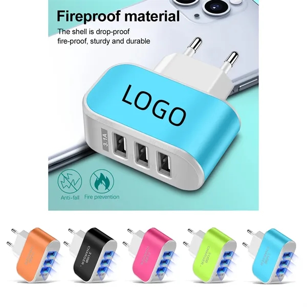 Triple-port Multi-functional Charger 5V1A USB - Triple-port Multi-functional Charger 5V1A USB - Image 2 of 2