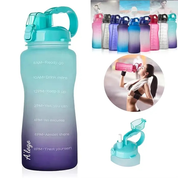 64oz Water Bottle with Time Marker - 64oz Water Bottle with Time Marker - Image 0 of 3