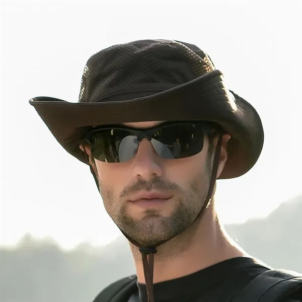 Foldable Wide Brim Bucket Sun Hat for Men Women - Foldable Wide Brim Bucket Sun Hat for Men Women - Image 2 of 5
