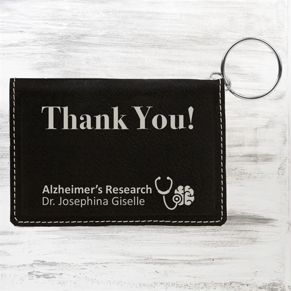 Leatherette Keychain ID Holder