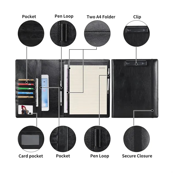 Faux Leather Portfolio Organizer - Faux Leather Portfolio Organizer - Image 1 of 4