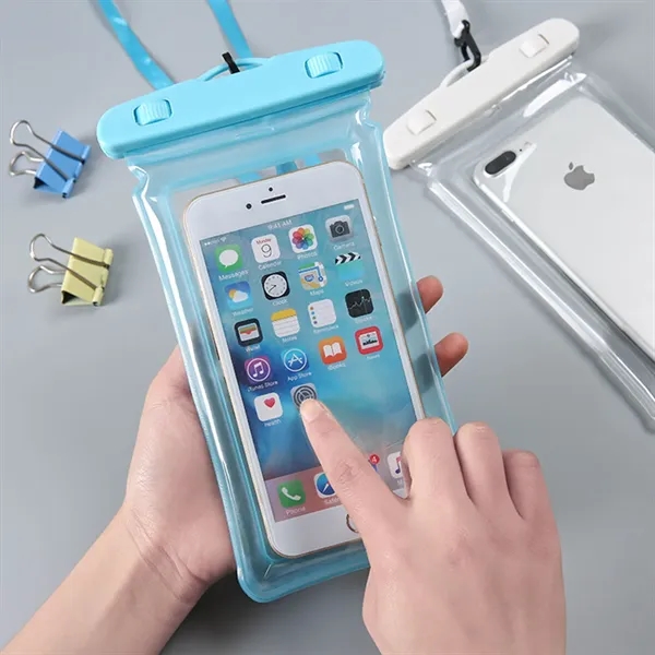 Universal Waterproof Phone Pouch with Lanyard - Universal Waterproof Phone Pouch with Lanyard - Image 1 of 8