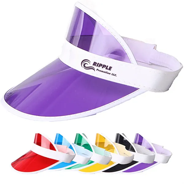 Casino Style Caps Visors Clear Sun Beach Hats Party Supplies - Casino Style Caps Visors Clear Sun Beach Hats Party Supplies - Image 0 of 2