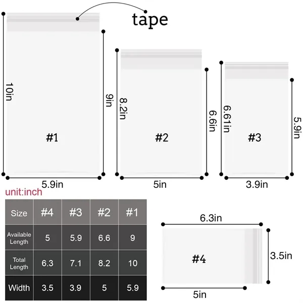 Self Sealing Opp Cellophane Bags - Self Sealing Opp Cellophane Bags - Image 10 of 11